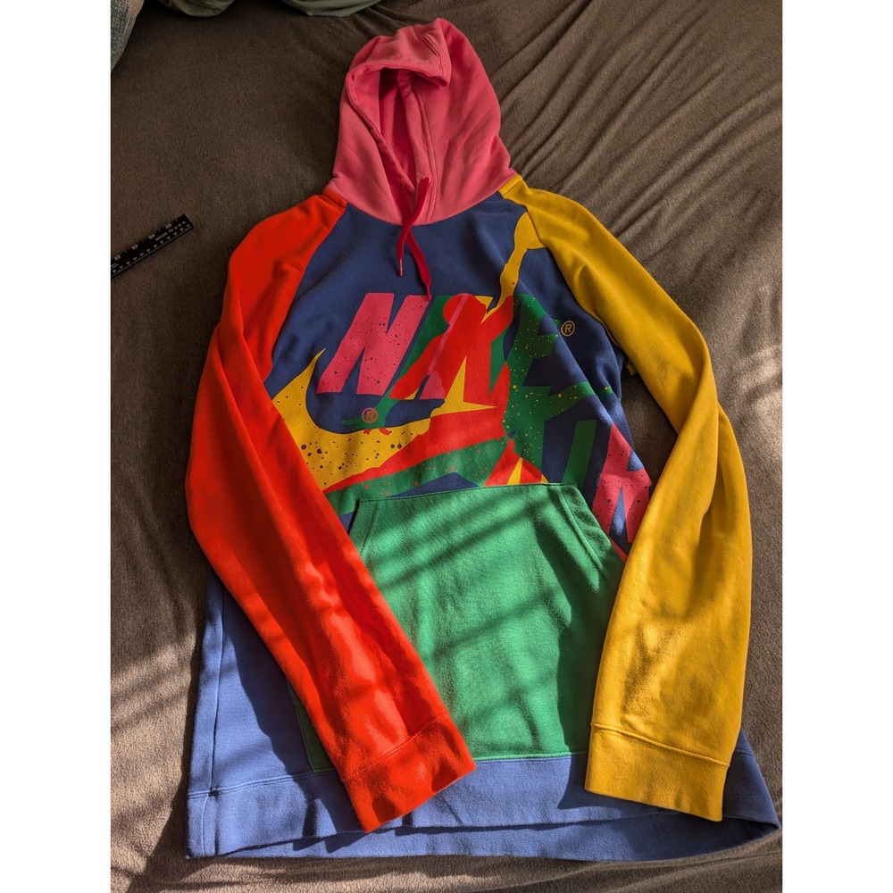 Jordan Sportswear Jumpman Air Hoodie Multicolor Colorblock Pullover Mens Large